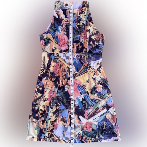 VINTAGE • CÔTE D’AZUR FRENCH VACATION SUBLIMATION PHOTO PRINT MINI DRESS 🏝️🛥️ - Picture 4 of 7